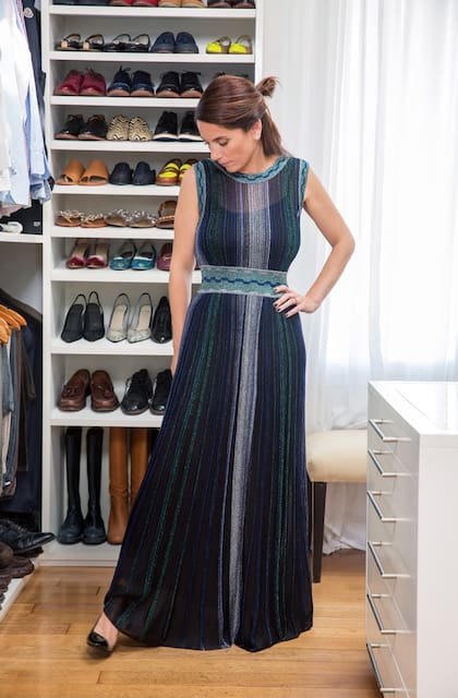 La dueña de casa adora vestirse con jeans y ballerinas, pero también puede subirse a un taco, cuando tiene una fiesta o un casamiento.