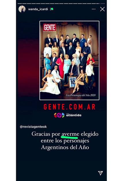 "Gracias por averme elegido", el error de ortografía de Wanda Nara que no le perdonaron en las redes