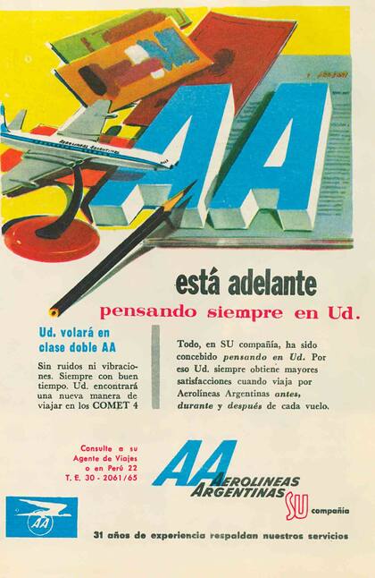 Aviso de Aerolíneas Argentinas.