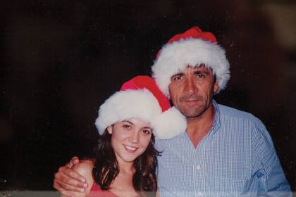 Padre e hija en Navidad
