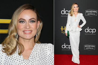 Con un diseño con aires de los 80, Olivia Wilde desplegó glamour durante su paso por la red carpet