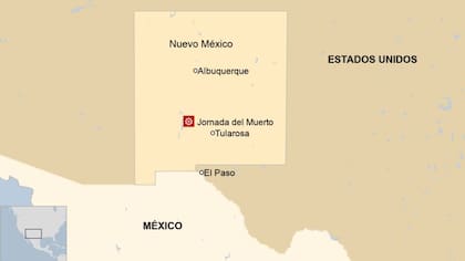 La explosión fue en un paraje de Nuevo México llamado Jornada del Muerto, pero una enorme área del estado fue afectada por los efectos radiactivos