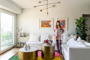 Un departamento que conjuga arte y color