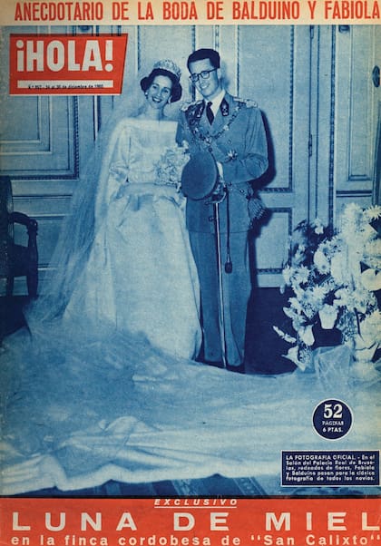 La boda de Balduino y la inolvidable aristócrata española Fabiola de Mora y Aragón, en 1960, fue portada de ¡HOLA!
