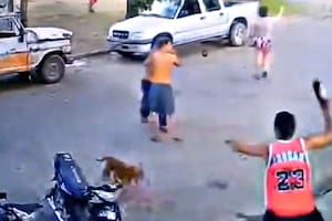 Las imágenes virales de una pelea multitudinaria entre vecinos en Trenque Lauquen