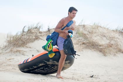 Saliendo de la playa de José Ignacio, su "segundo hogar" –tal como suele llamarlo su mujer–.