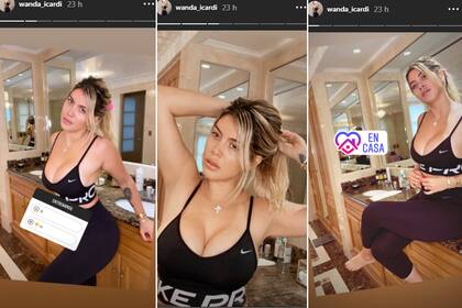 Wanda Nara: sesión de fotos en su lujoso baño de la casa de París, donde está viviendo con Mauro Icardi y su familia