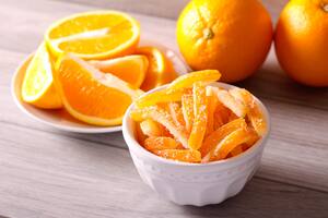 Homemade,Candied,Orange,Peel,In,A,Bowl