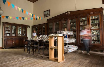 La biblioteca popular de Moisés Ville.