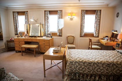 La habitación del duque de Edimburgo, pegada a la de Isabel II.