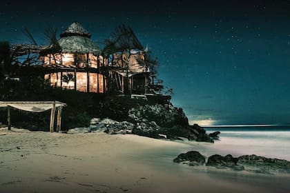 La luna de miel fue en Azulik, un hotel eco sustentable de Tulum, donde además, fue el shooting.