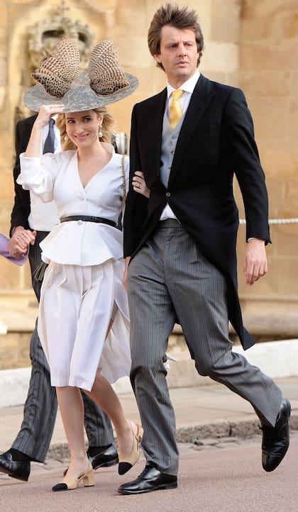 Ernesto Augusto y su mujer en la boda de Eugenia de York, el pasado octubre. La princesa Ekaterina ya estaba embarazada de su segundo hijo.