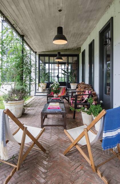 La galería es el rincón más campero de la casa