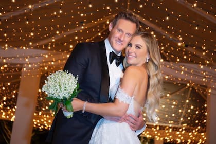 El productor de cine y su flamante esposa empezaron a salir en noviembre de 2017