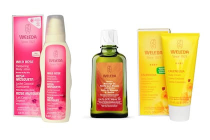 Leche corporal de rosa mosqueta / Aceite de masajes de árnica / Crema de caléndula