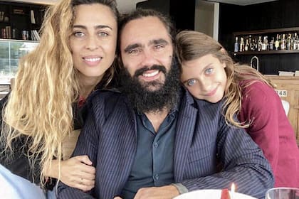 Una postal junto a su hija Elisabetta, de 11 años