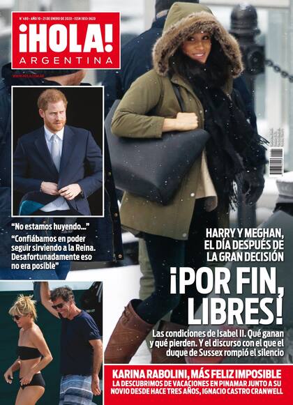 La tapa de la revista ¡Hola! Argentina de esta semana