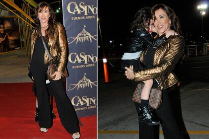 Valeria Archimó y su hija Ámbar, de 4 años, que se mostró tímida ante las cámaras