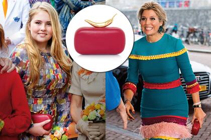 Este año, durante los festejos que se hicieron en Huis ten Bosch por el cumpleaños de Guillermo Alejandro, Amalia accesorizó su vestido con volados de Lisa Marie Fernández con un colgante en forma de trébol de Friend Company.