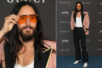 Siempre canchero, Jared Leto también pasó por la fiesta celebrada en Museo de Arte de Los Angeles