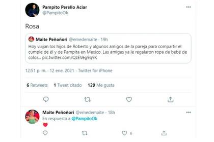 Pampita Ardohain estaría esperando una hija, según revelaron los periodistas Maite Peñoñori y Pampito Perello Aciar