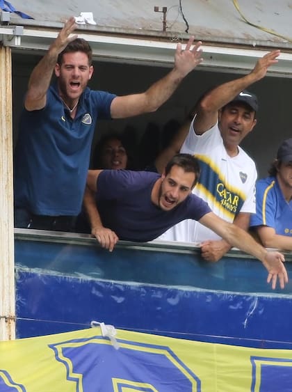 Juan Martín Del Potro hizo un alto en su agenda deportiva para alentar al equipo xeneize.