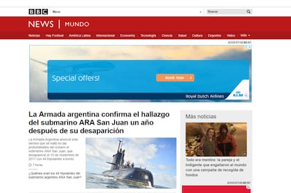 La noticia del descubrimiento del buque ocupó esta mañana las portadas de los grandes medios internacionales