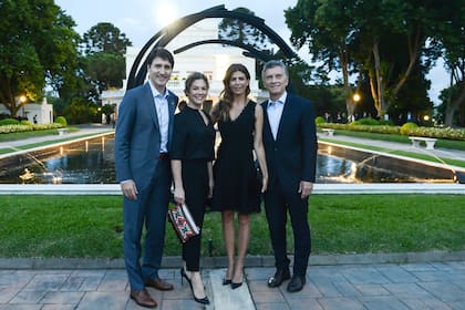 Juliana Awada cerró la primera jornada en Olivos, junto a Mauricio Macri y Justin Trudeau, el primer ministro de Canadá, y su mujer, Sophie Grégoire