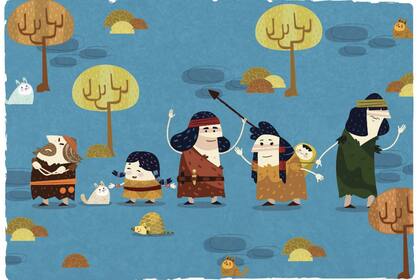 Familia Pampa, adelantados precolombinos, en Pakapaka.