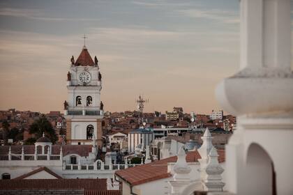 Vista desde las terrazas del Convento de San Felipe Neri en Sucre.