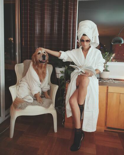 Berlín, el perro, es parte de su familia