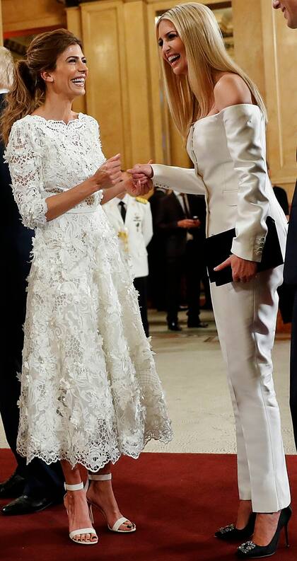 Un momento de complicidad entre Juliana Awada y la hija de Donald Trump.