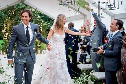 La ceremonia tuvo lugar en su casa de Los Hamptons