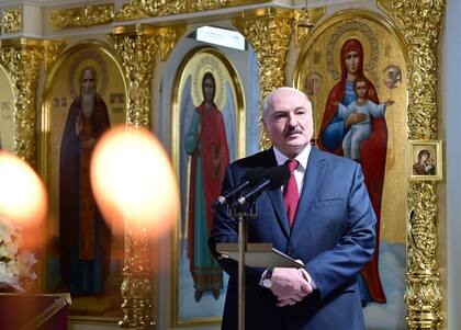 02-05-2021 El presidente de Bielorrusia, Alexander Lukashenko, en una catedral en Turau POLITICA EUROPA INTERNACIONAL BIELORRUSIA PRESIDENCIA DE BIELORRUSIA