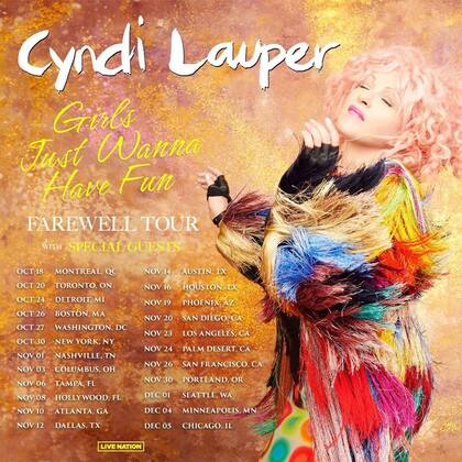 04/06/2024 Cyndi Lauper anuncia su última gira por América y Canadá. CULTURA CYNDI LAUPER