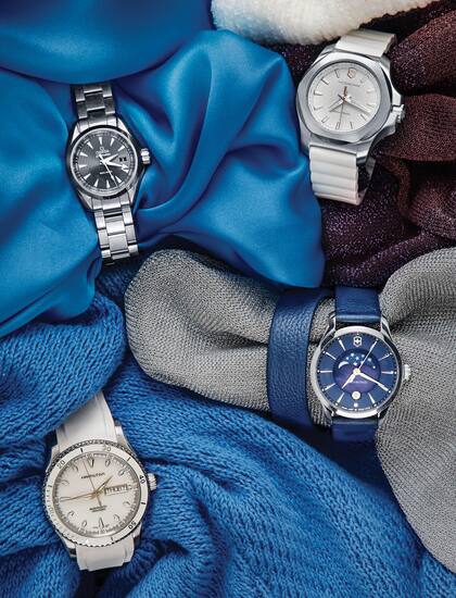 1. Seamaster Aquaterra Quartz (Omega, en Testorelli 1887). 2. INOX V ( Victorinox Swiss Army). 3. Hamilton, en Testorelli 1887 4. Alliance Small ( Victorinox Swiss Army)