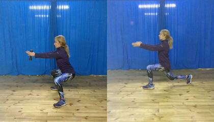 1. Sentadilla. 2. Estocada