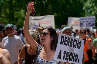 10.000 personas protestan en Madrid por el aumento en los costos de la vivienda