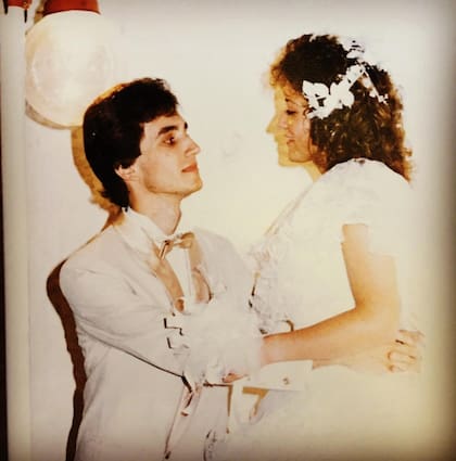 16 de marzo de 1990. Dante y Liliana Gebel el día de su boda