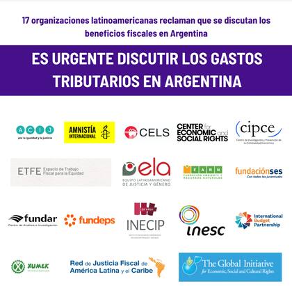 17 organizaciones reclamaron por los gastos tributarios