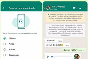 WhatsApp despliega una función para configurar varios chats existentes en temporales a la vez