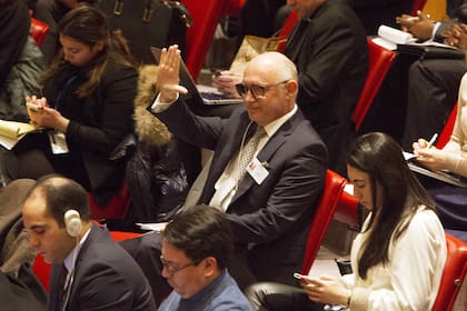 19 de enero de 2015. El canciller argentino, Héctor Timerman en una sesión especial del Consejo de Seguridad de las Naciones Unidas en Nueva York