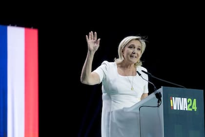 19/05/2024 La diputada de la Asamblea Nacional de Francia y candidata a la Presidencia de la República, Marine Le Pen, durante el acto 'Viva 24' de VOX, en el Palacio de Vistalegre, a 19 de mayo de 2024, en Madrid (España).
