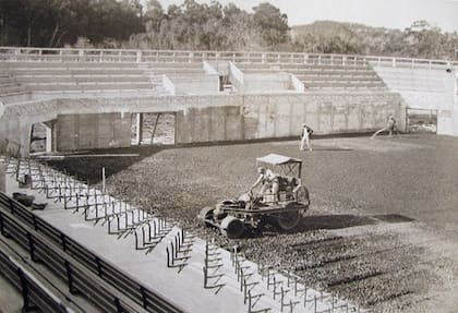 1926: así se construía el estadio del Buenos Aires Lawn Tennis Club