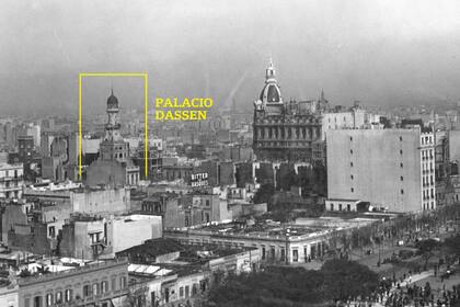 1934. Cuando la ciudad todavía era baja, el mirador del Palacio Dassen se destacaba como un faro urbano.