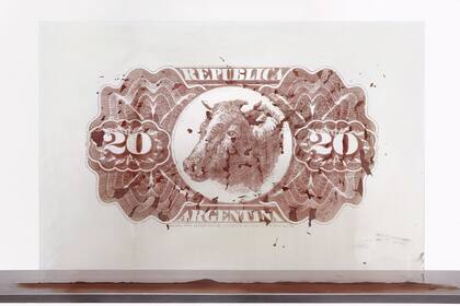 "20 pesos" (2010), de Cristina Piffer. Galería Rolf Art, sección Cabinet GNV Group