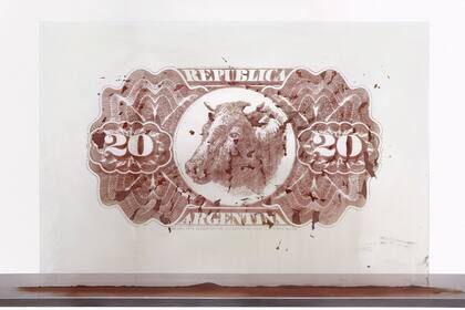 "20 pesos" (2010), de Cristina Piffer. Galería Rolf Art, sección Cabinet GNV Group