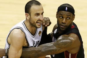 2014: Manu y LeBron James, en plena batalla por el anillo que ganaron los Spurs