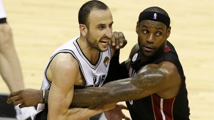 2014: Manu y LeBron James, en plena batalla por el anillo que ganaron los Spurs