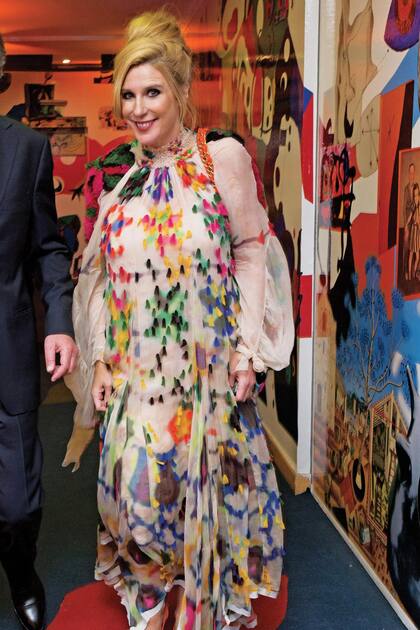 2017, Mirá, Miró. Amalia Amoedo asistió a la fiesta previa a la inauguración de la muestra Miró: la Experiencia de Mirar, donde se expusieron pinturas, dibujos y esculturas, más dos películas documentales del artista.